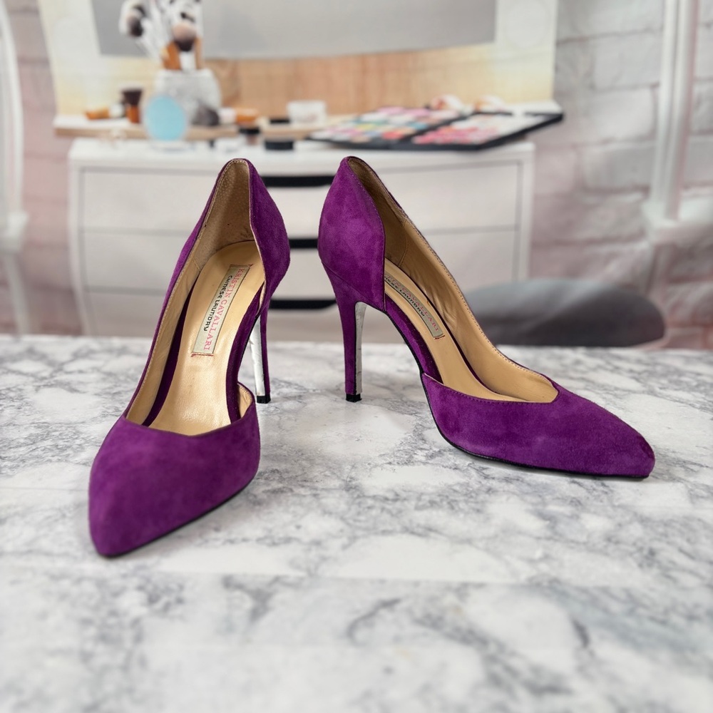 Chinese Laundry Rich Purple Suede Heels